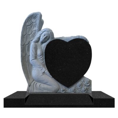 Carved Angel Heart and Plain Base