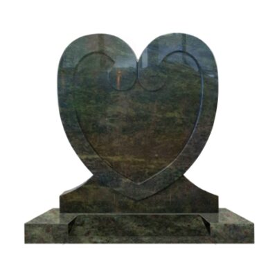 Carved Koru Heart Memorial and Plain Base